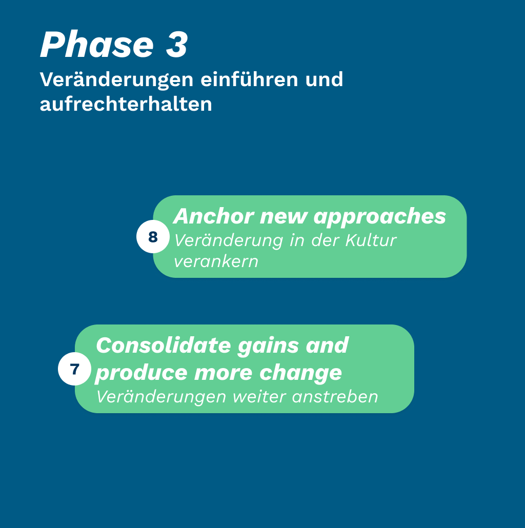 Phase 3: Veränderungen einführen und aufrechterhalten