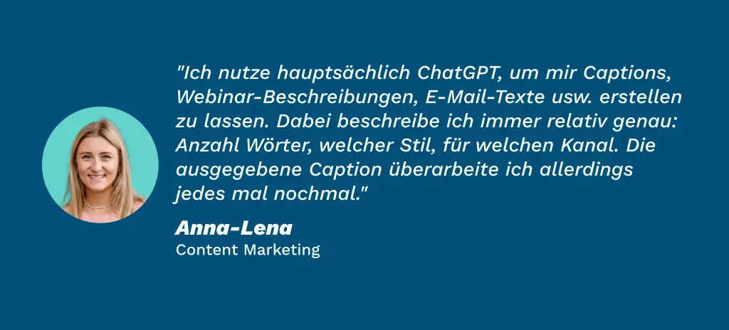 ki im content marketing, zitat anna-lena